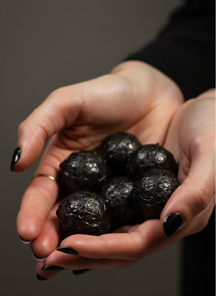 Handcrafted Cacao Clarity Bites with premium functional mushrooms for a daily wellness ritual